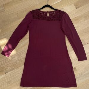 41 Hawthorn Burgundy Lace Dress